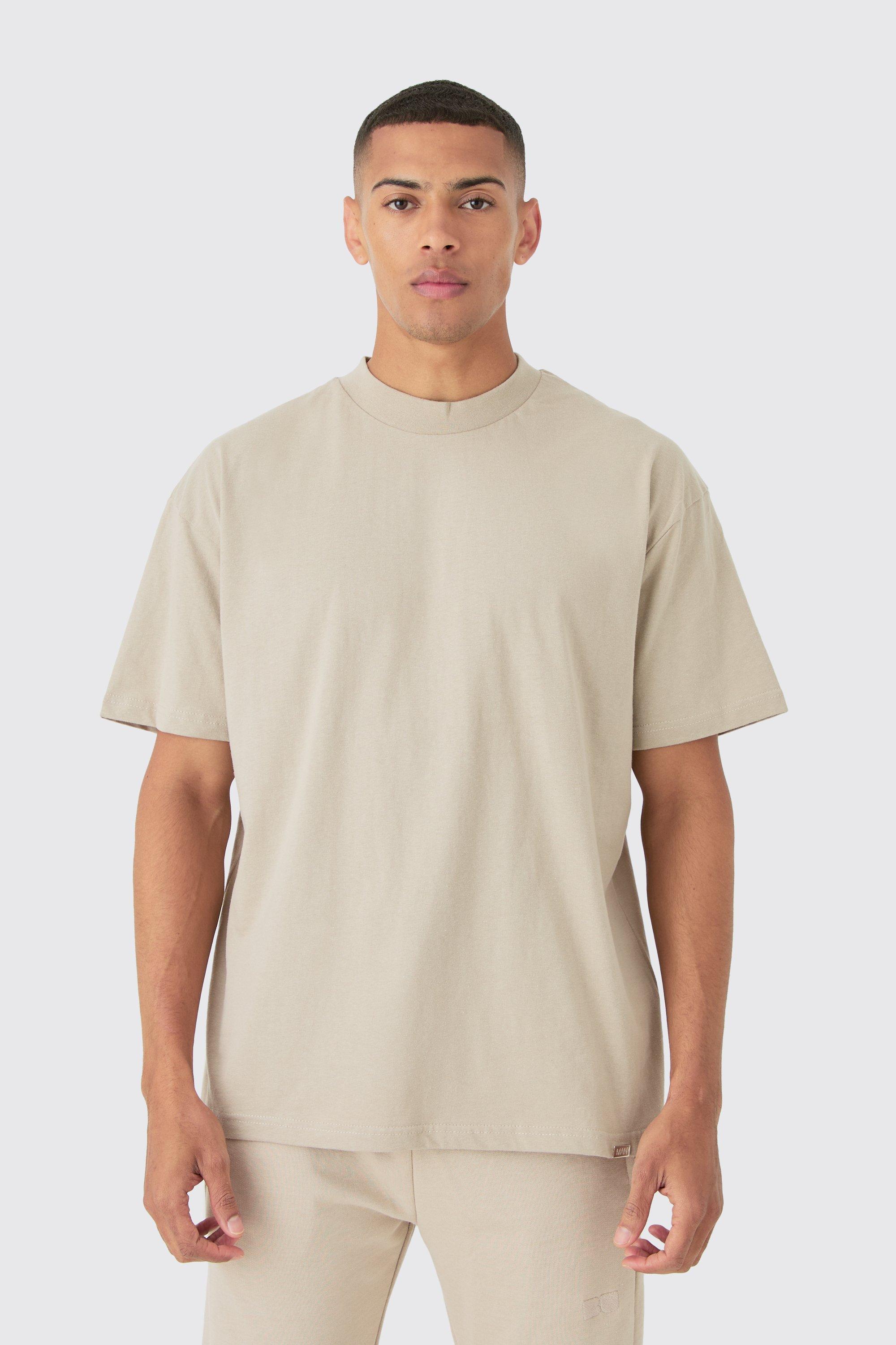 Oversized Extended Neck Heavyweight T-shirt | boohooMAN USA Product Image