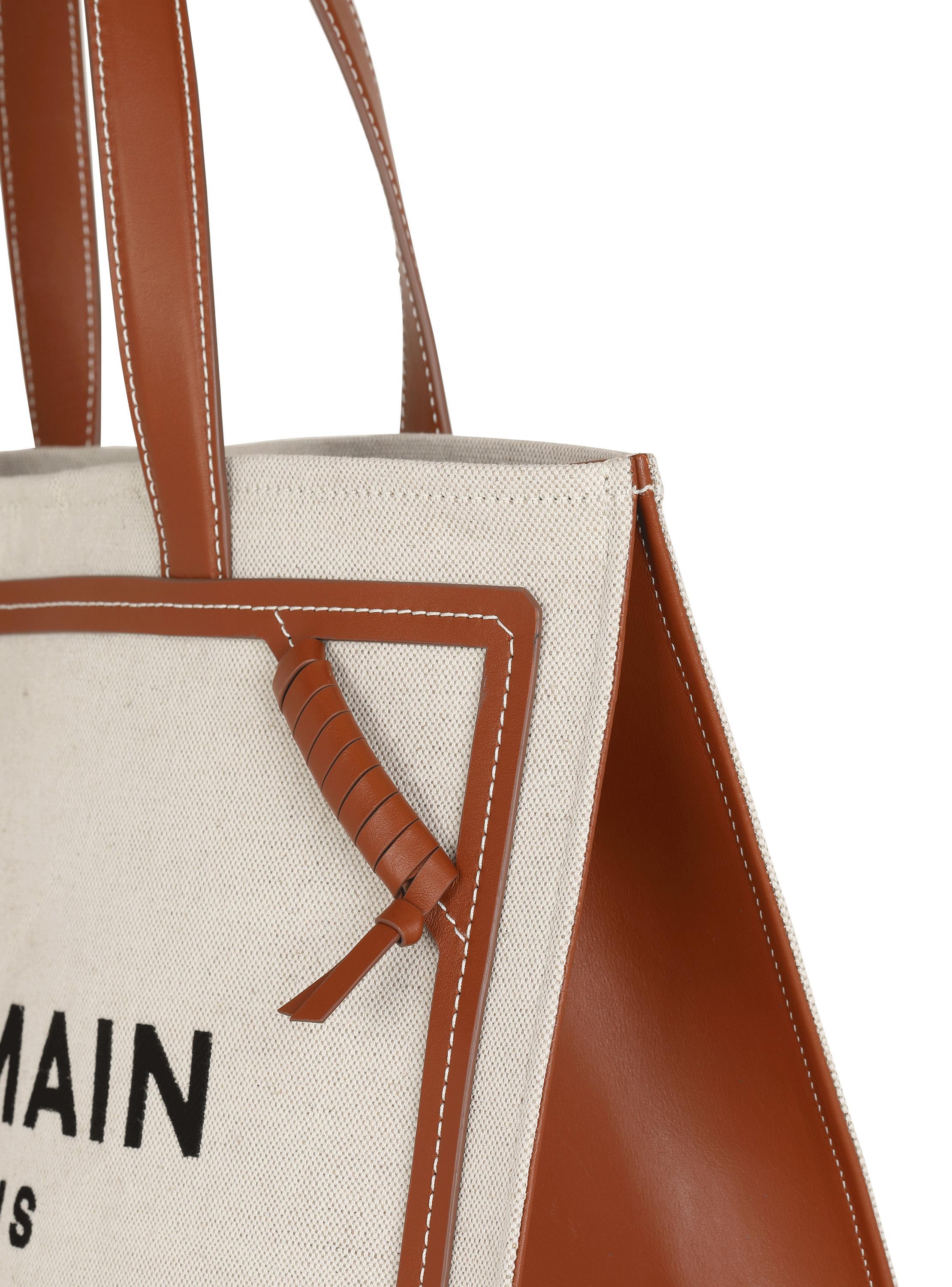 B-Army 42 canvas tote bag with leather details Product Image