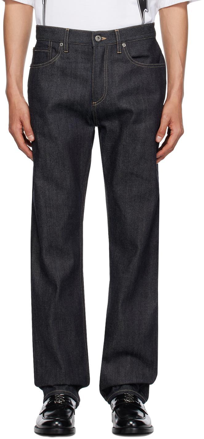 Mid-rise Straight Jeans In Indigo product image