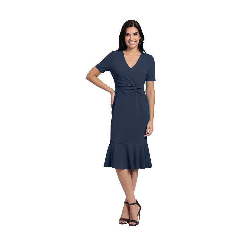 London Times Petite Twisted Sheath Dress Product Image