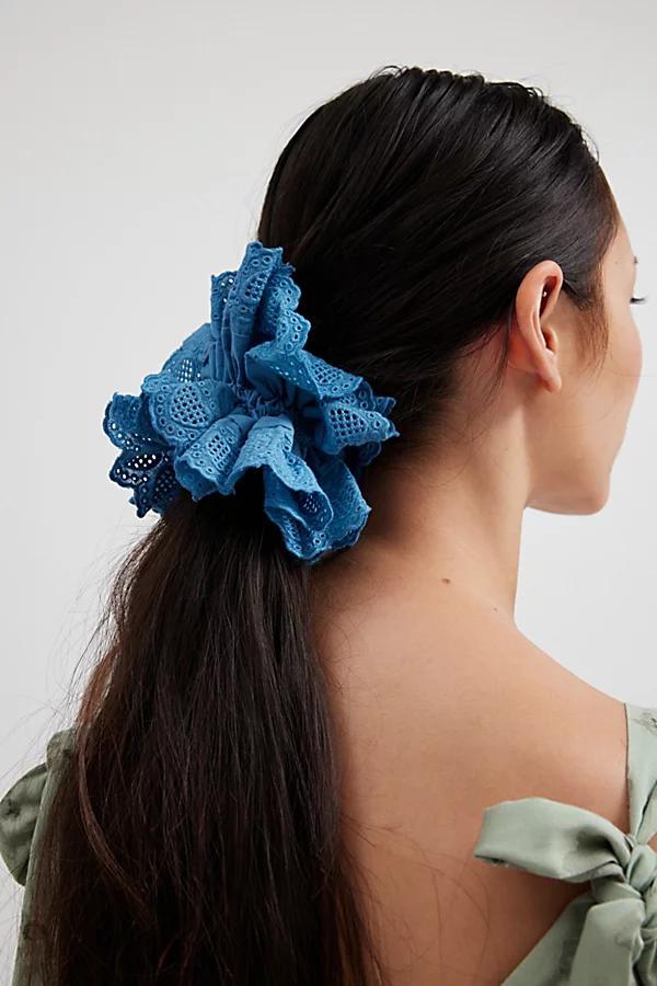 Heart Eyelet Scrunchie Womens at Urban Outfitters Product Image