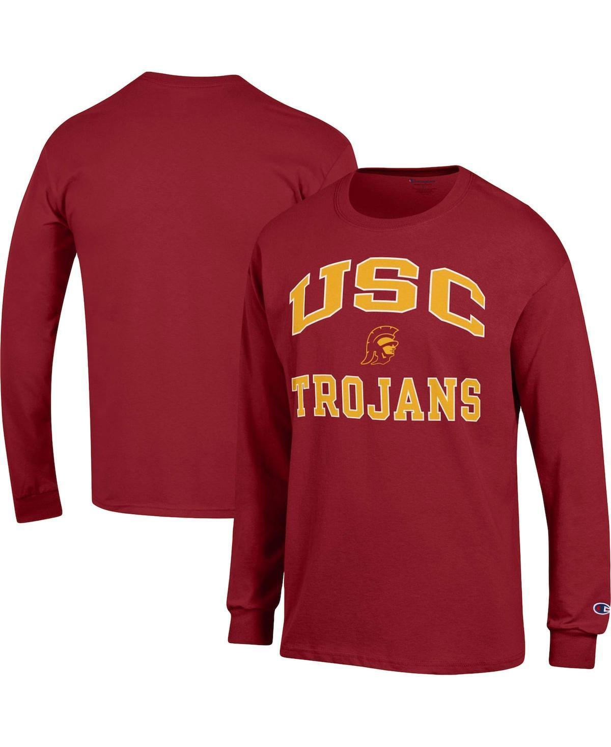 Mens Champion Cardinal USC Trojans High Motor Long Sleeve T-Shirt Red Product Image