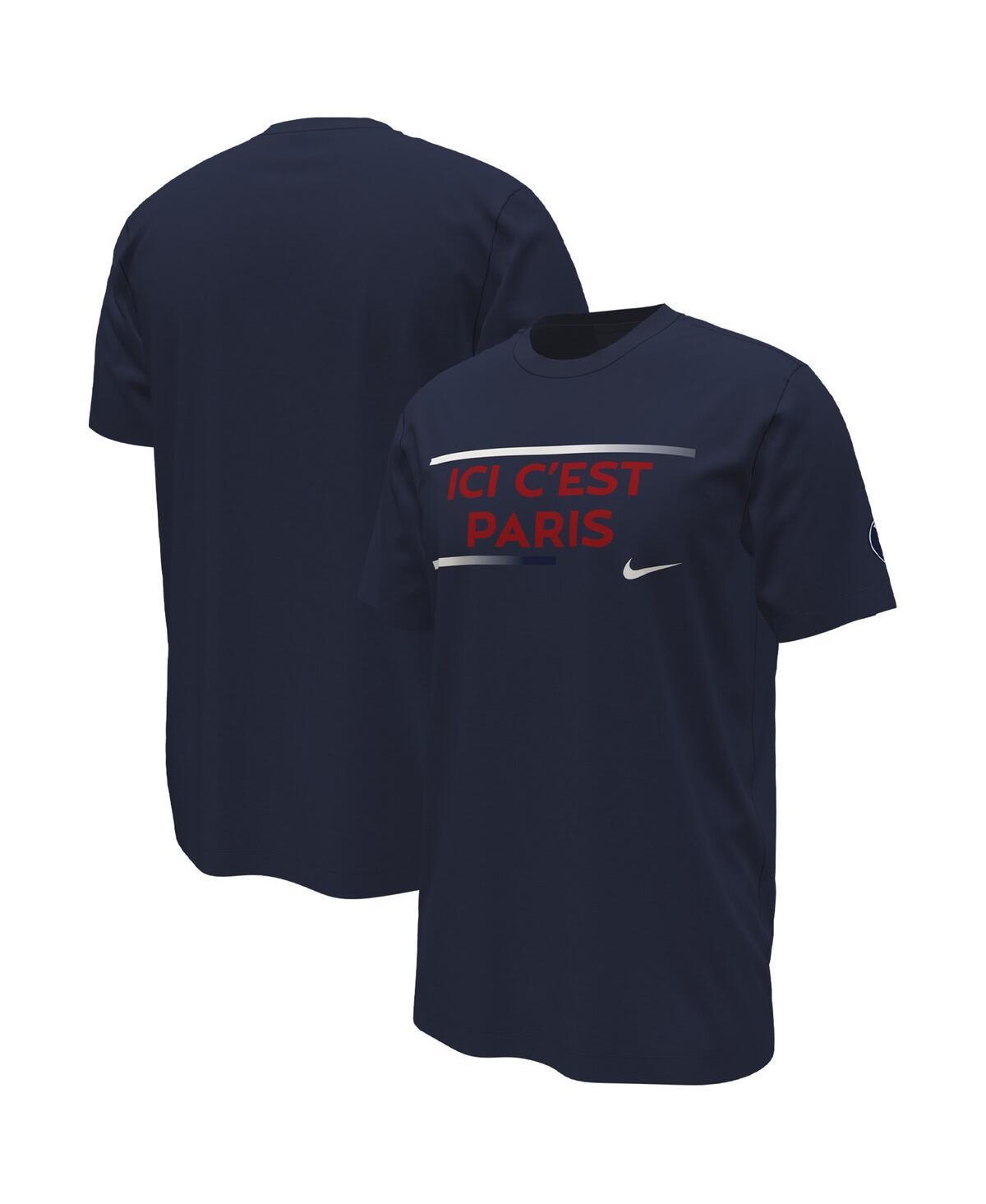 Mens Nike Navy Paris Saint-Germain Verbiage T-Shirt Psg Blue Product Image