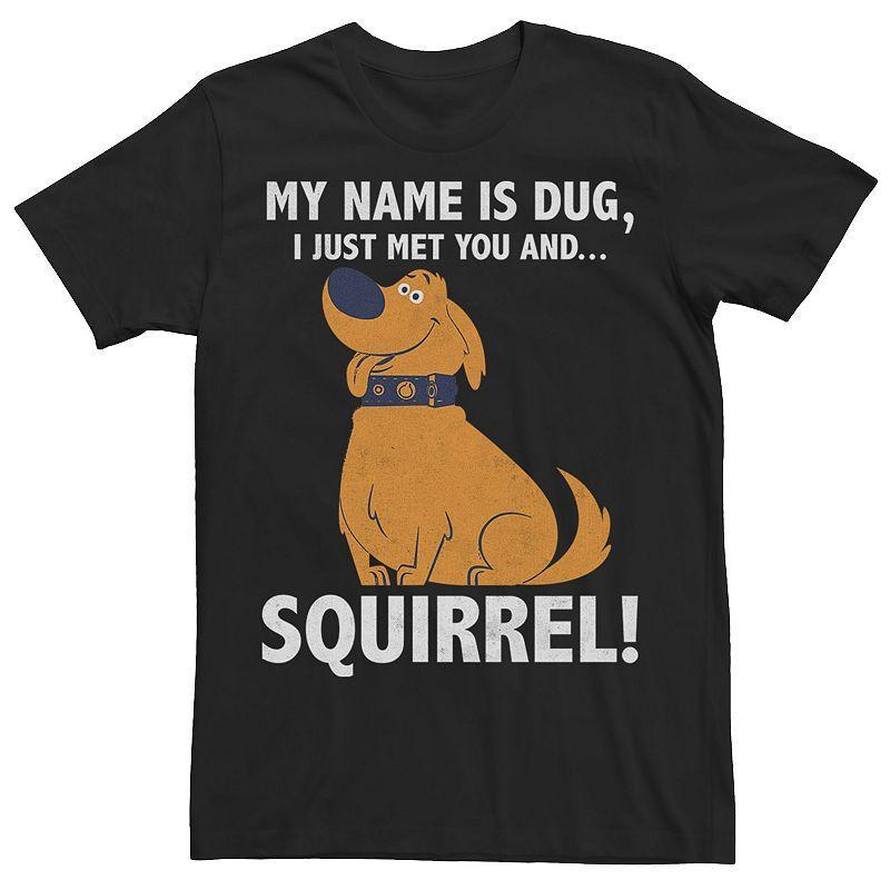 Mens Disney / Pixar UP Dug Just Met and SQUIRREL! Tee Product Image