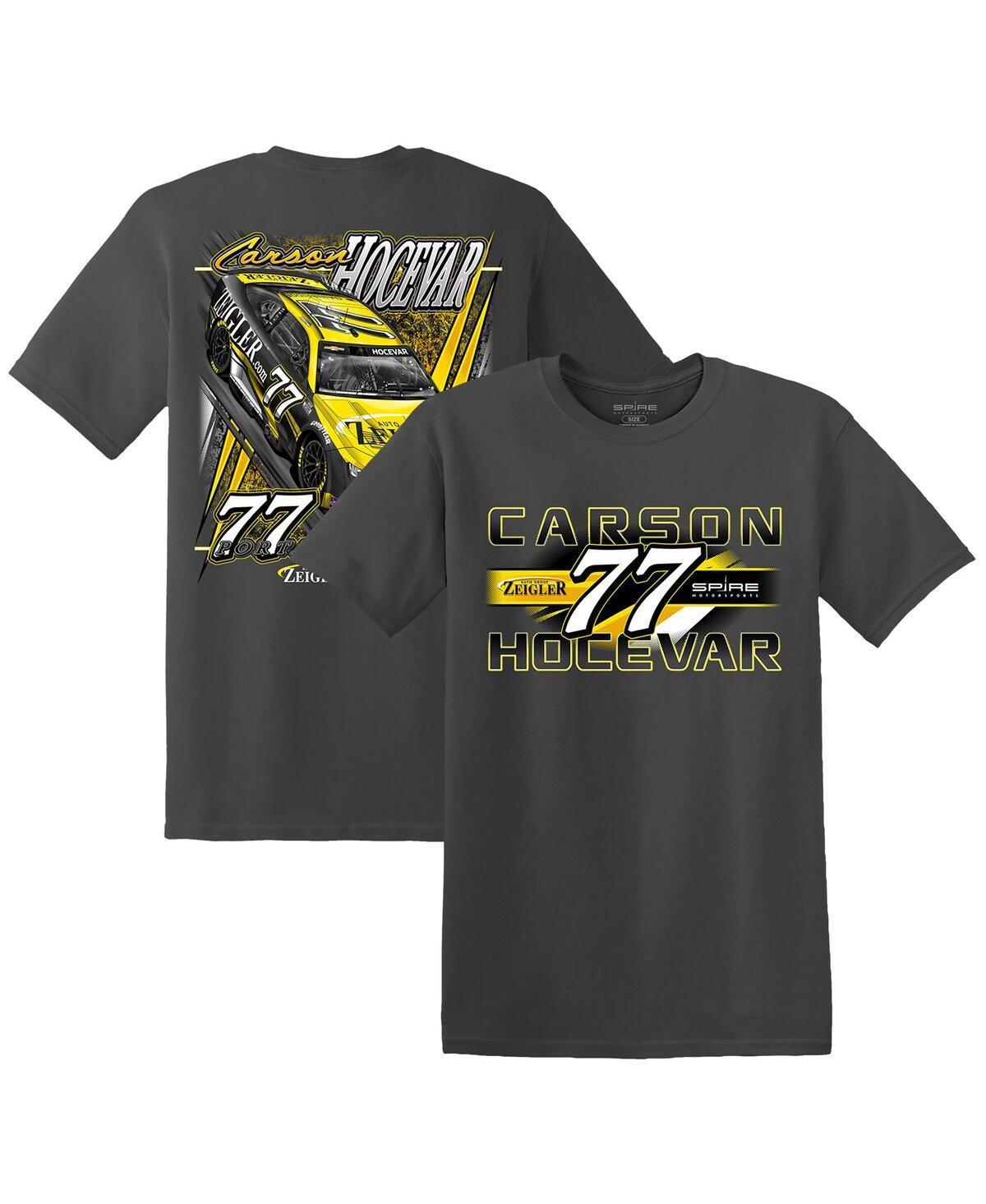 E2 Apparel Mens Charcoal Carson Hocevar Zeigler Auto Group T-Shirt Product Image