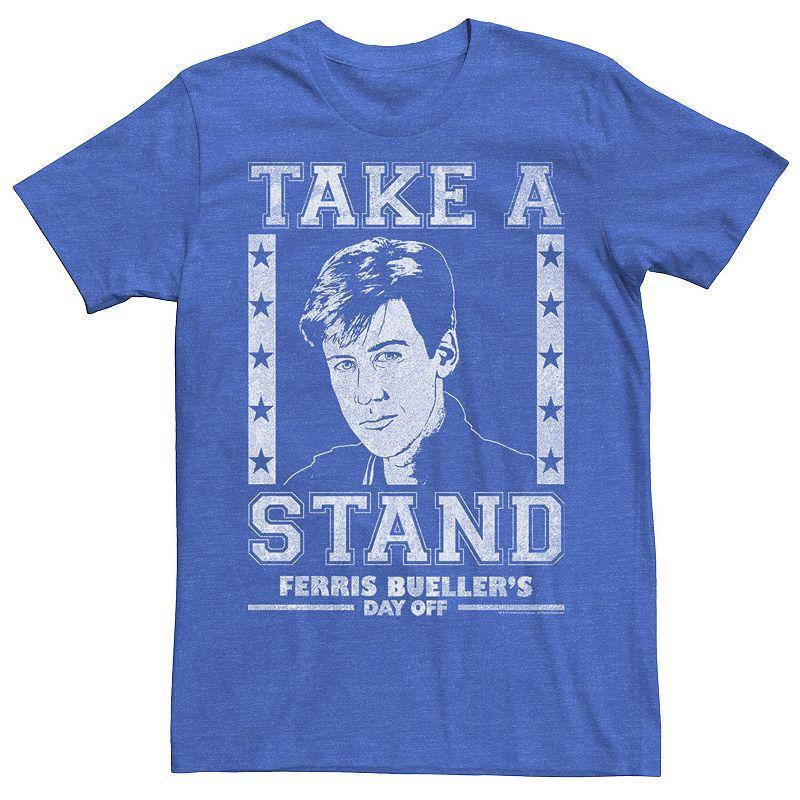 Mens Ferris Buellers Day Off Take A Stand Cameron Stamp Tee Royal Grey Product Image