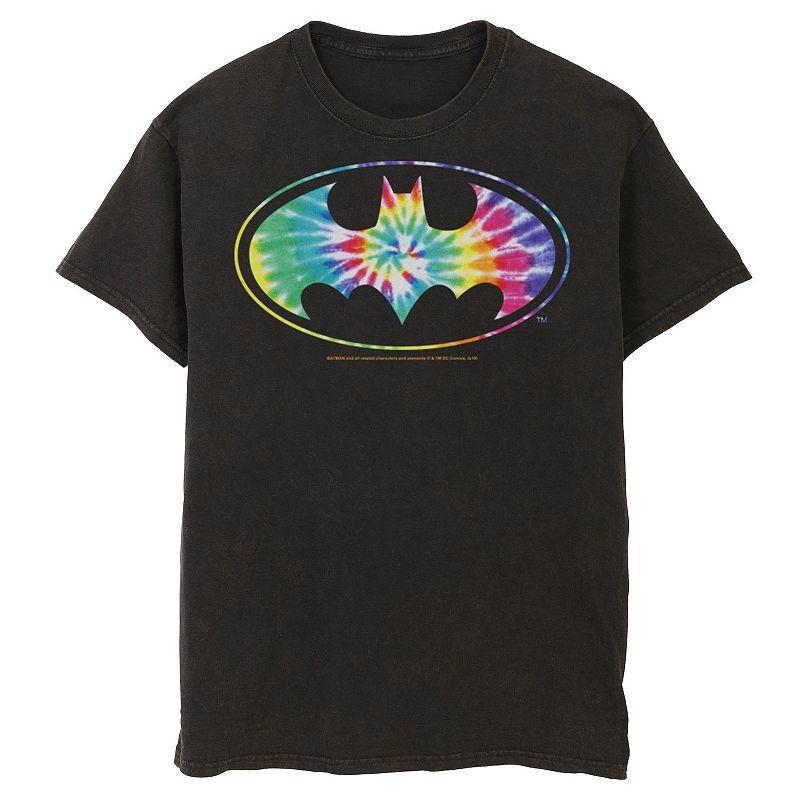 Mens DC Comics Batman Classic Tie Dye Bat Logo Tee Product Image