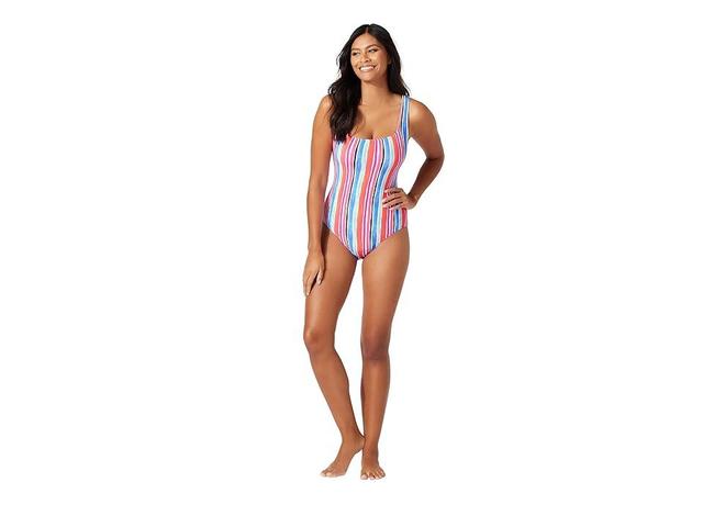 Tommy Bahama Island Cays Oasis Reversible One-Piece (Passion Pink Reversible) Women's Swimsuits One Piece Product Image