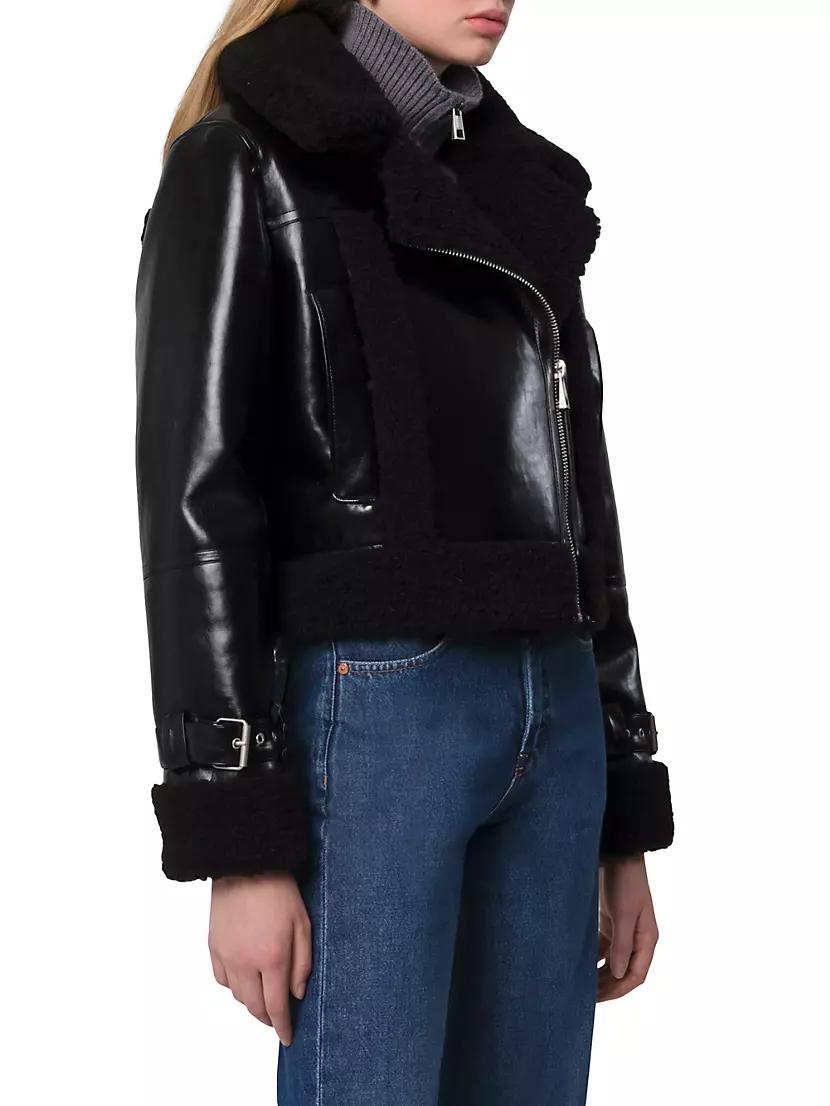 Jay Shiny Faux-Leather Jacket Product Image