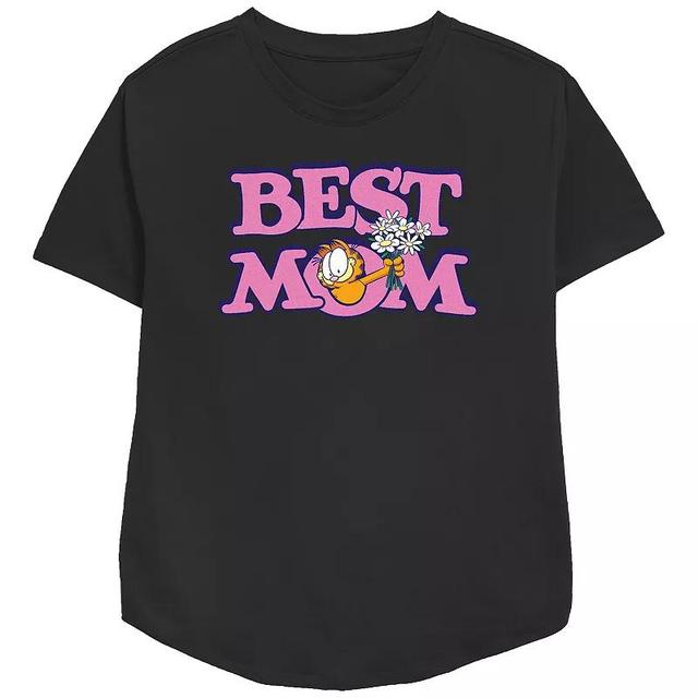 Womens Garfield Best Mom Relaxed Fit Graphic Tee Product Image