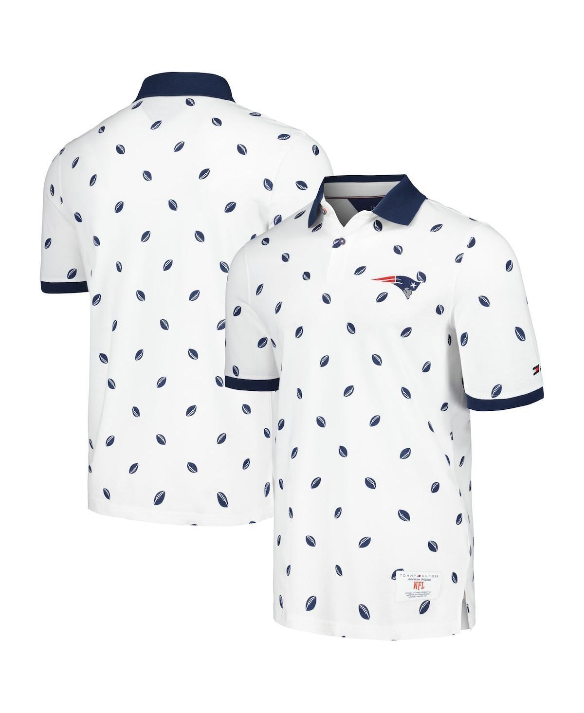 Tommy Hilfiger Mens White New England Patriots Bryce Pique Polo Shirt Product Image