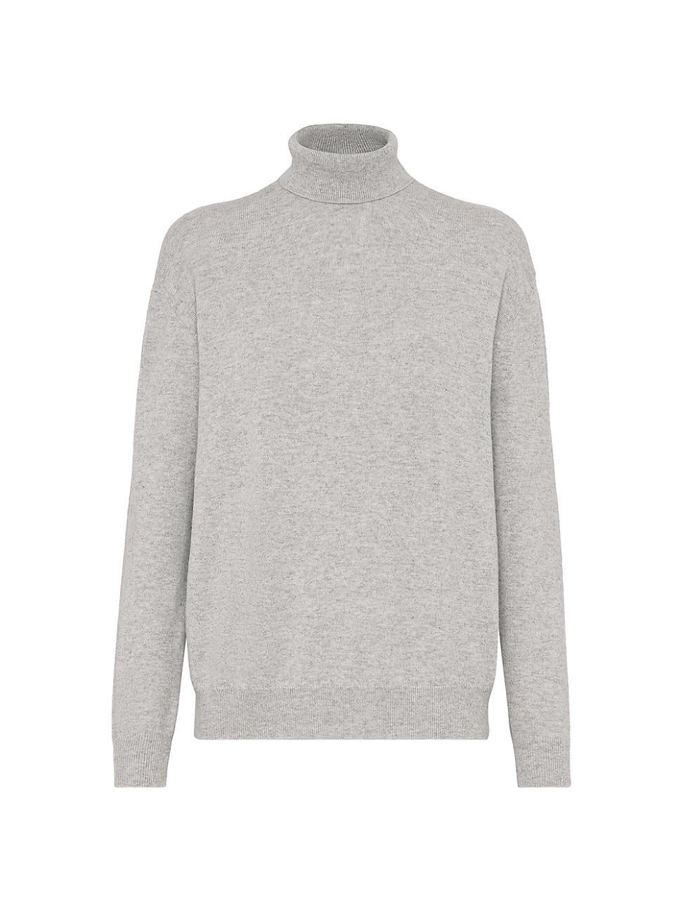 Womens Cashmere Turtleneck Sweater with Monili Product Image