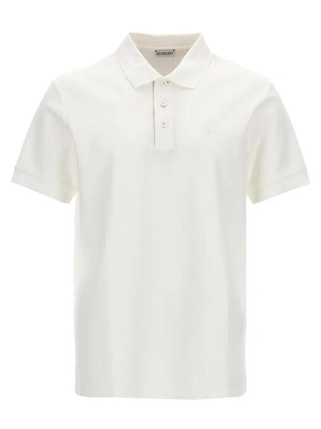 Logo Embroidery Shirt Polo In White Product Image