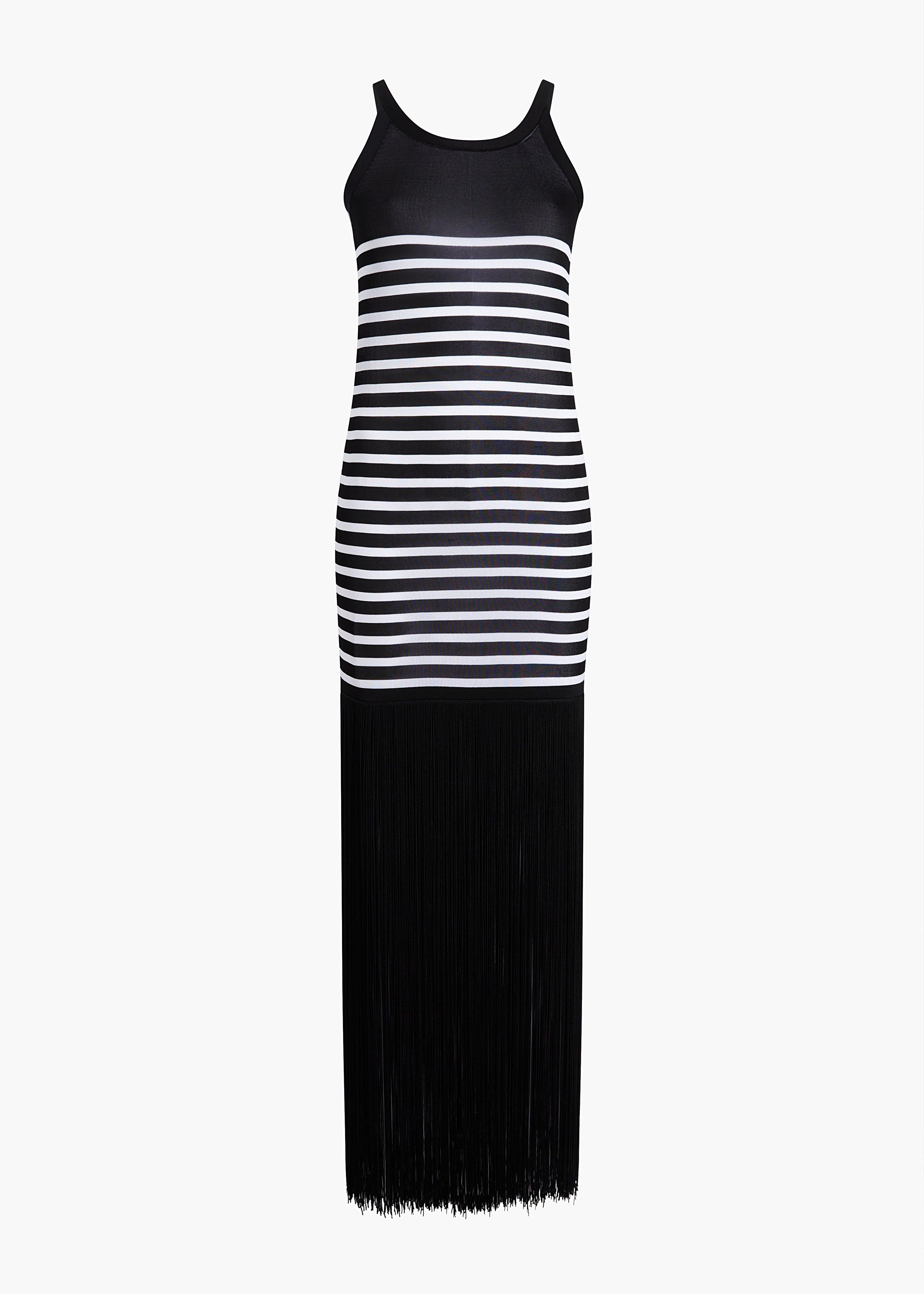 Tenysi Dress in Black and Glaze Stripe Product Image