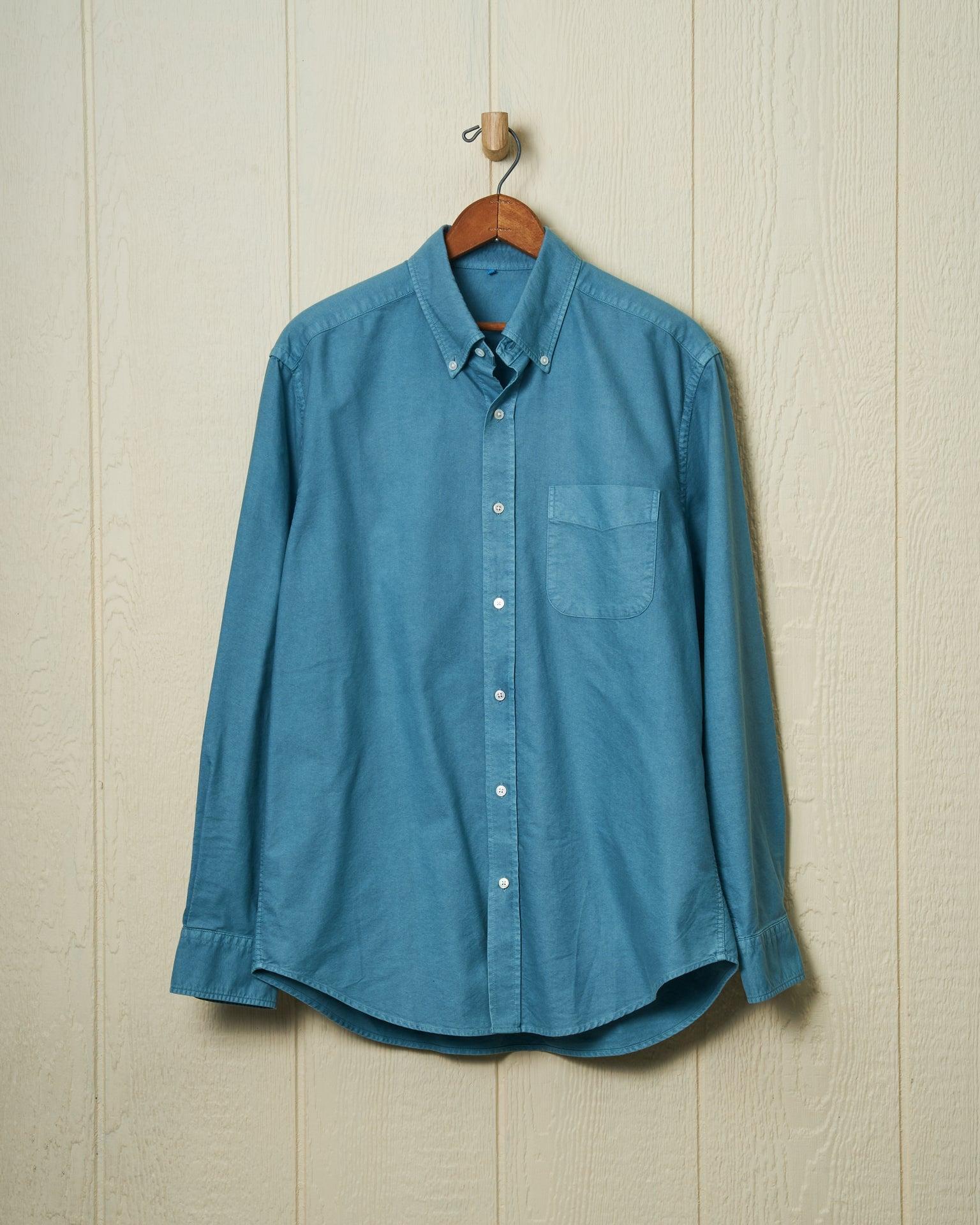 Garment Dyed Oxford Shirt in Chambray Product Image