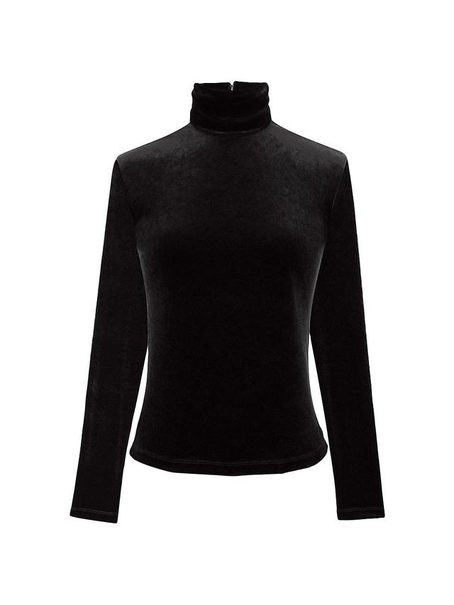 Womens Top In Velvet Jersey Product Image