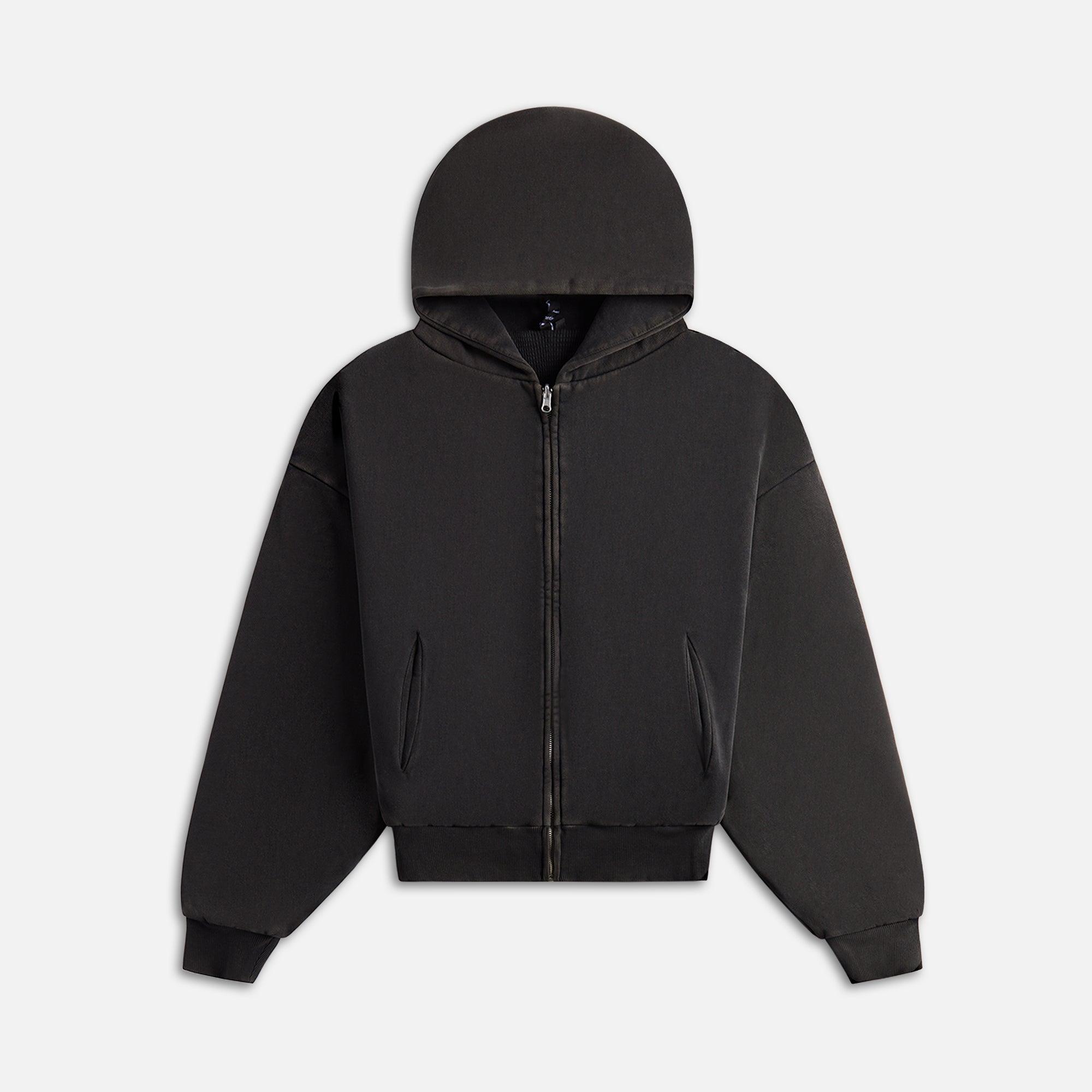 Entire Studios Thermal Hoodie - Washed Black Male Product Image