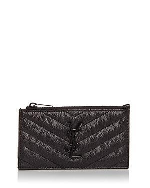 Womens Cassandre Matelass Zipped Card Case in Leather Product Image