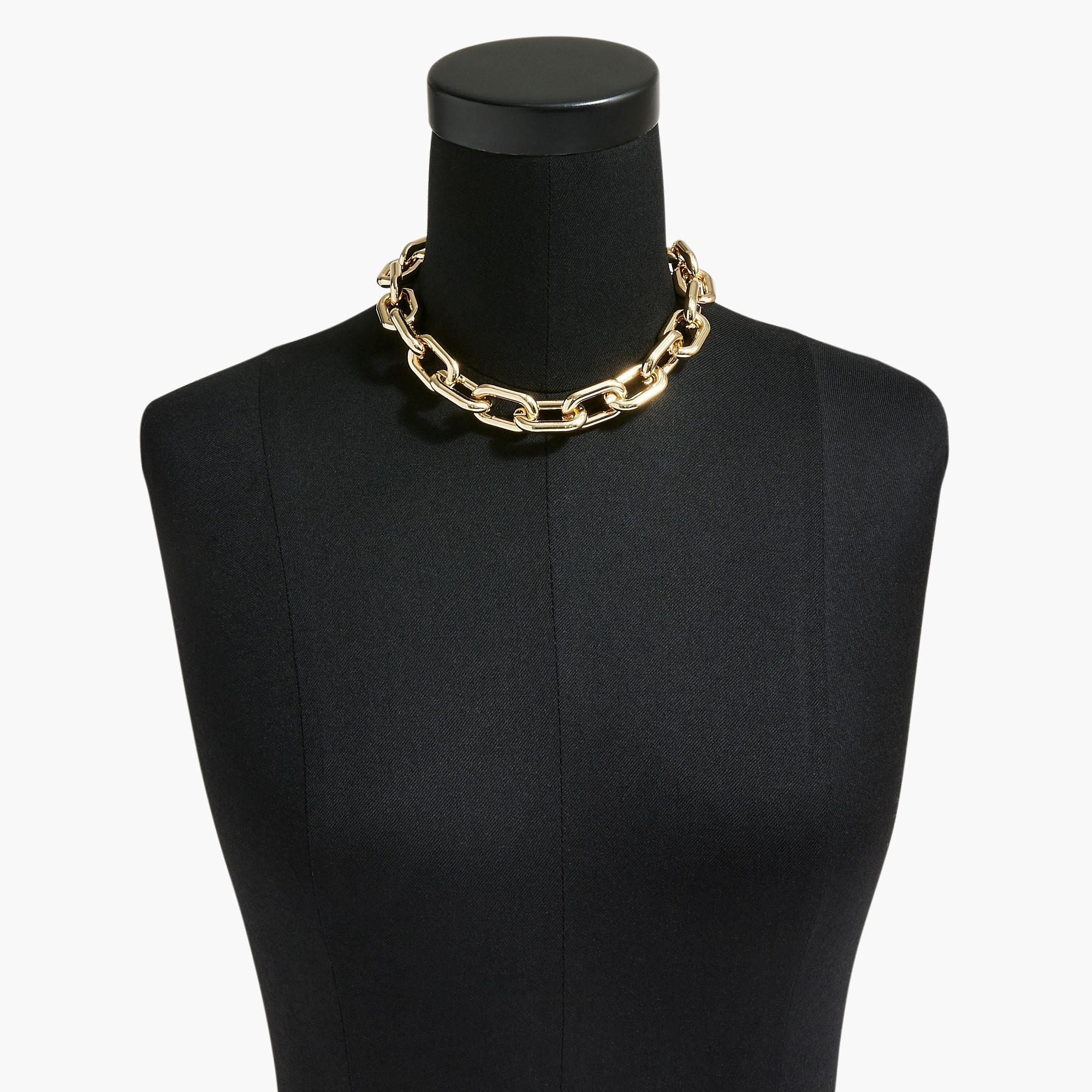 Chunky gold link necklace Product Image