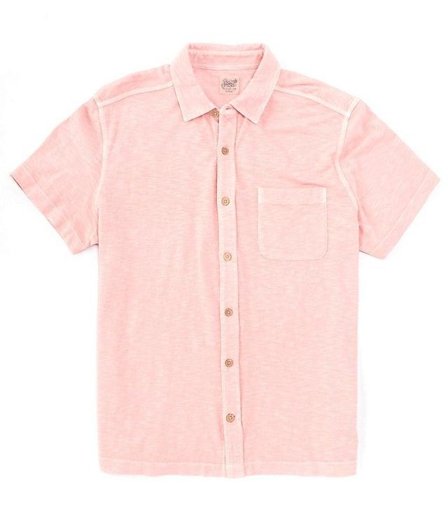 Southern Tide Beachcast Solid Knit Short Sleeve Woven Shirt Product Image