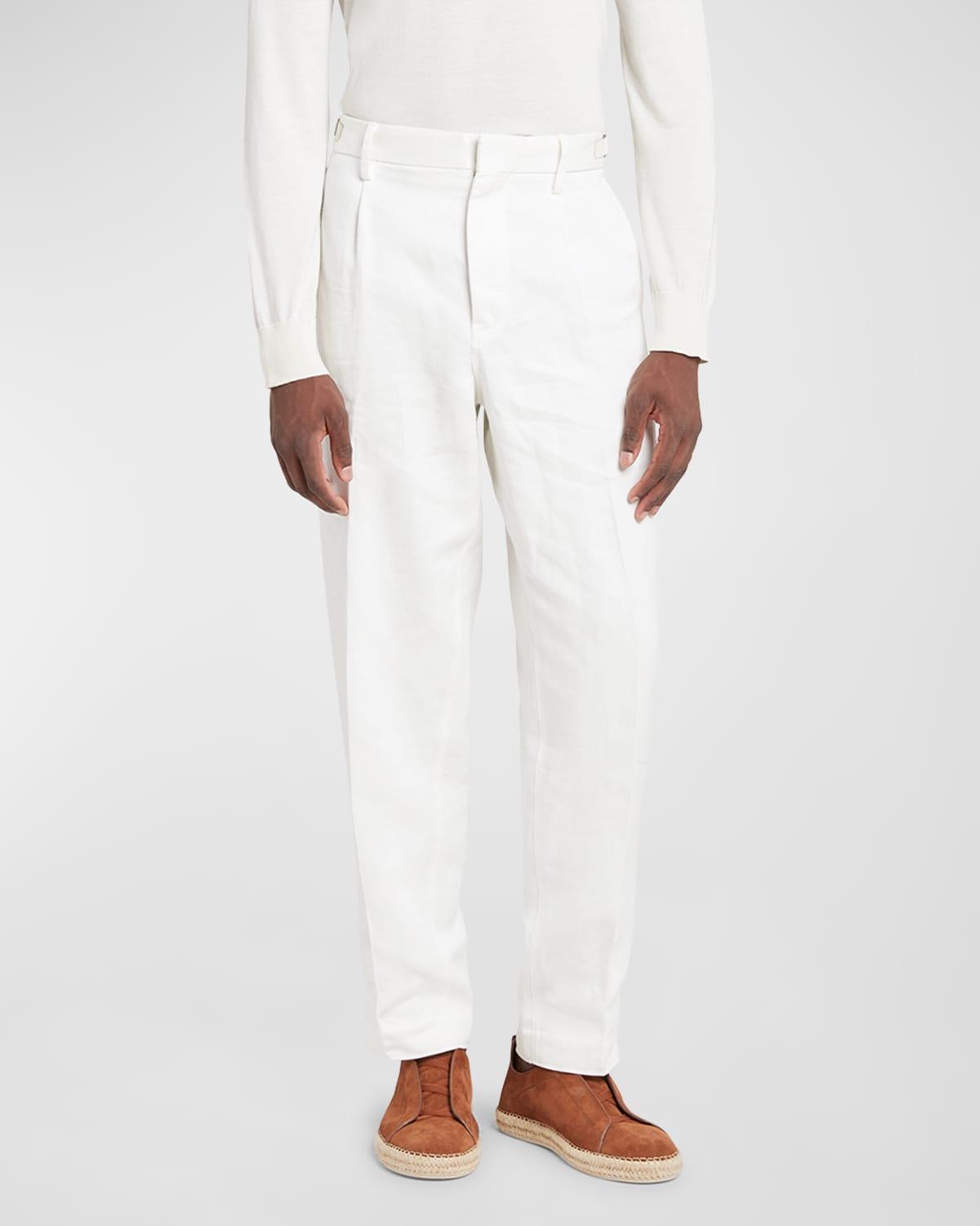 Mens Oasi Linen Pleated Pants Product Image