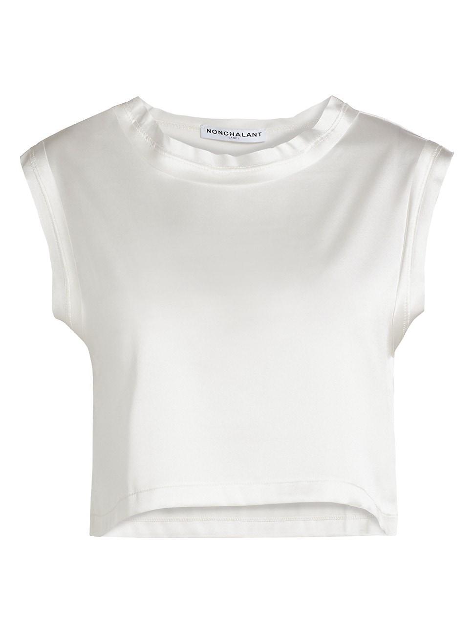 Womens Mel Silk Crop T-Shirt product image