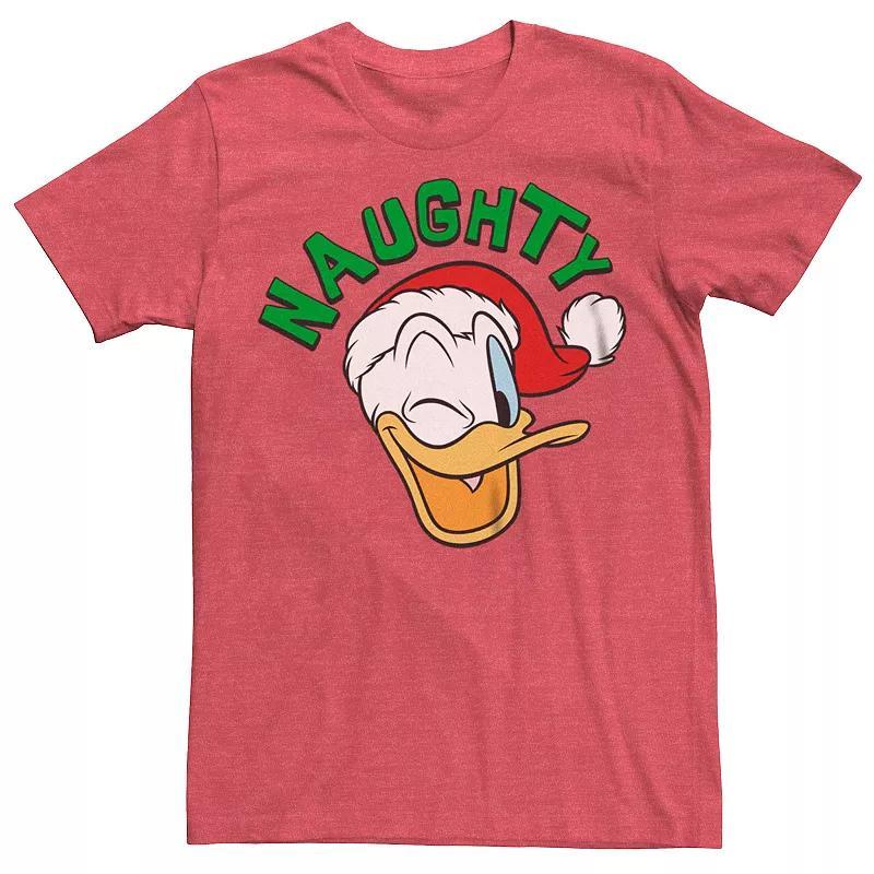 Disneys Donald Duck Mens Donald Wink Tee Red Grey Product Image