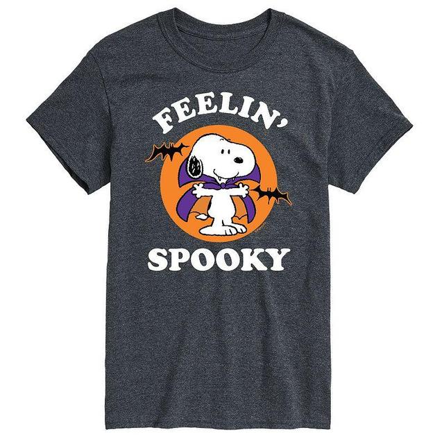 Big & Tall Peanuts Feelin Spooky Tee, Mens Dark Grey Product Image