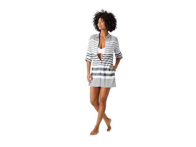 Tommy Bahama St. Lucia Stripe Boyfriend Shirt Women's Swimwear Product Image