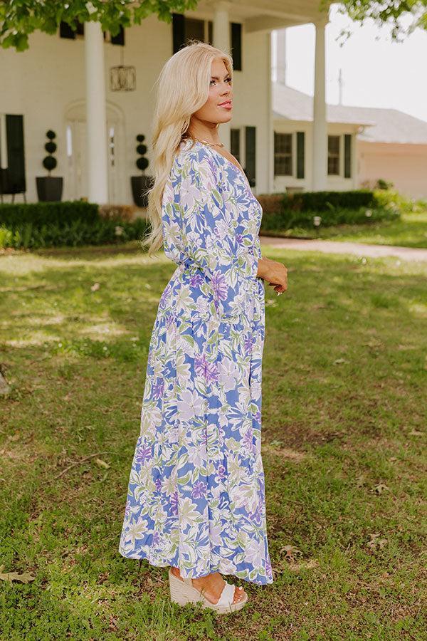 Blossom Breeze Floral Maxi In Periwinkle Curves Product Image