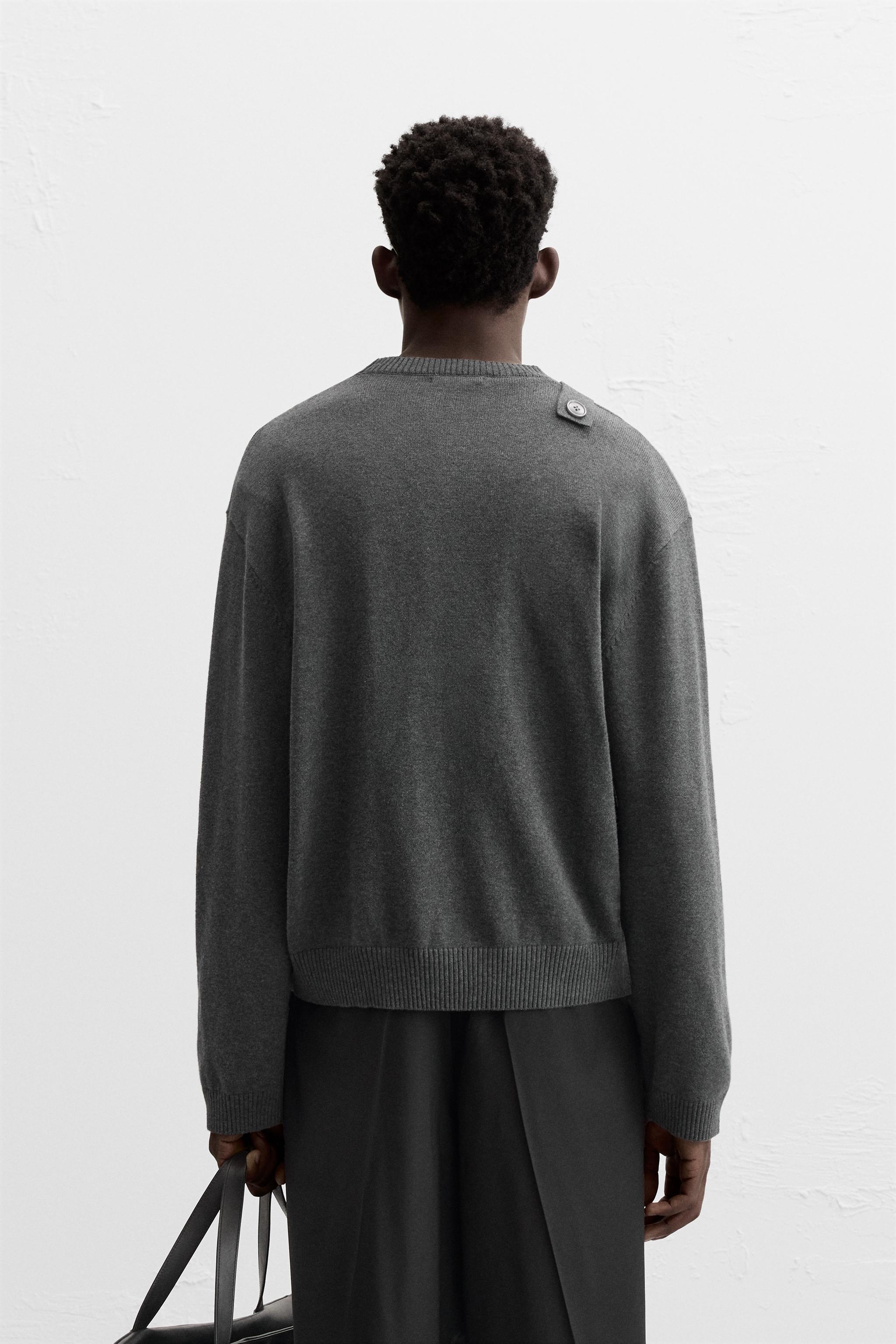 SWEATER WITH ASYMMETRIC COLLAR Product Image