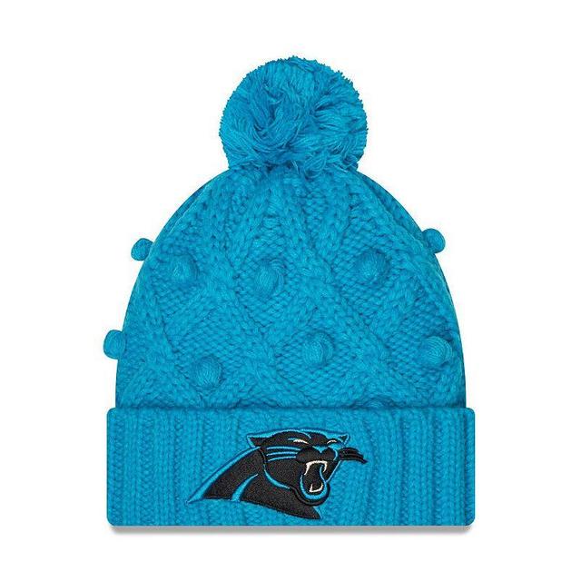 Womens New Era Carolina Panthers Toasty Cuffed Knit Hat with Pom Product Image