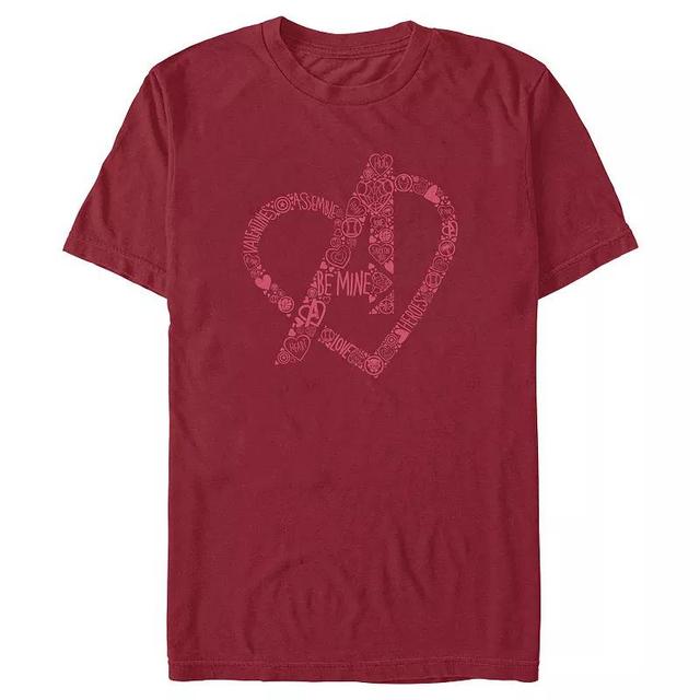 Mens The Avengers Be Mine Graphic Tee Red Product Image