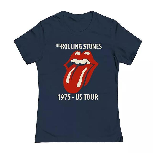 Juniors Rolling Stones Tongue 75 Graphic Tee, Girls Blue Product Image