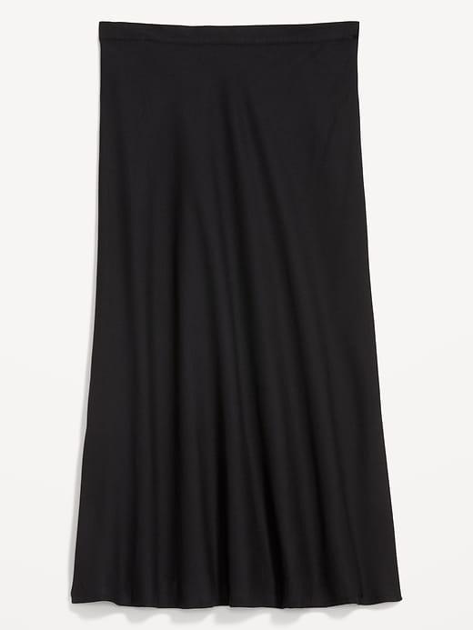 High-Waisted Crepe Midi Skirt Product Image