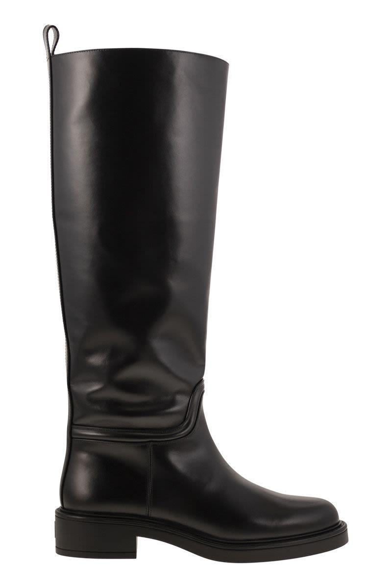 Celia Riding Boot Knee-high In Black Product Image