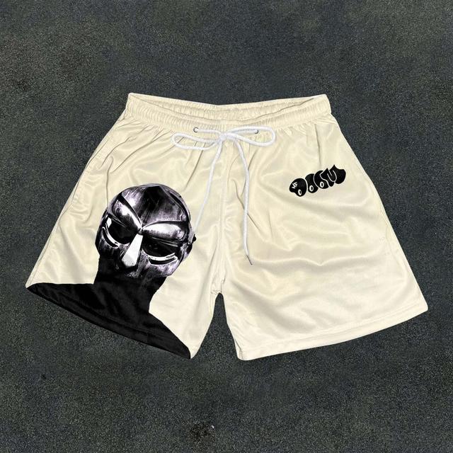 The Illest Villain Mf Doom Graphic Drawstring Mesh Shorts Product Image