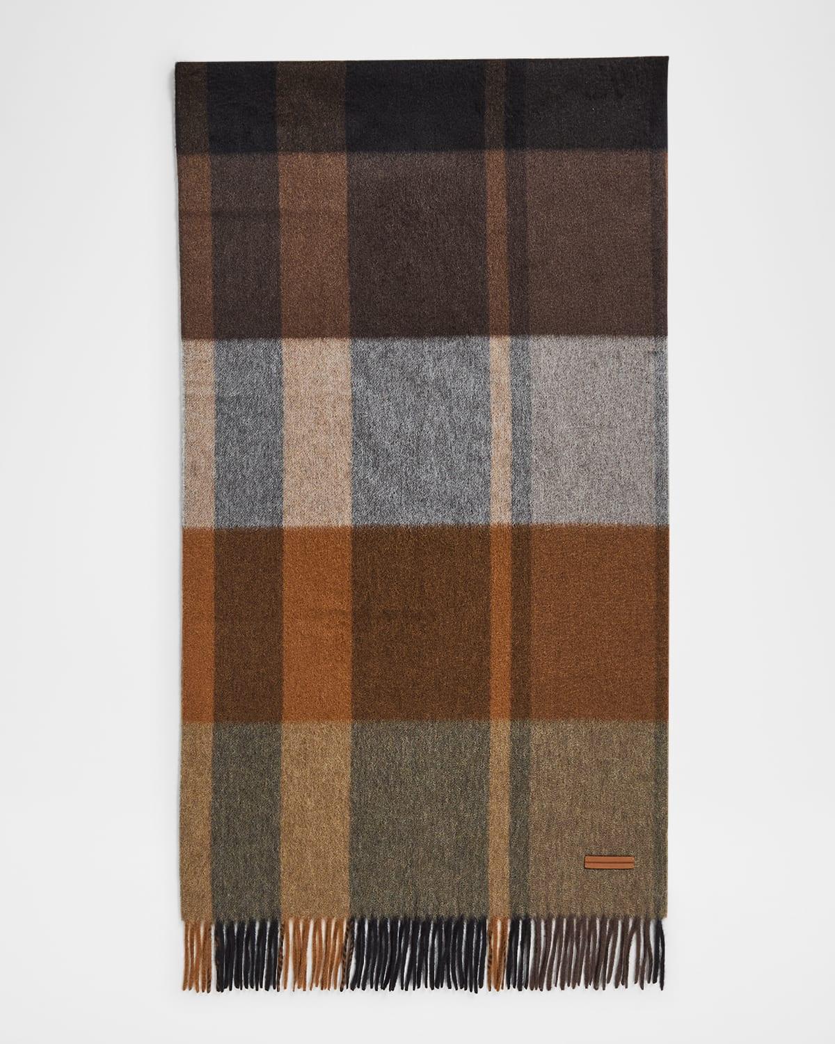 Men's Oasi Cashmere Plaid Scarf Product Image