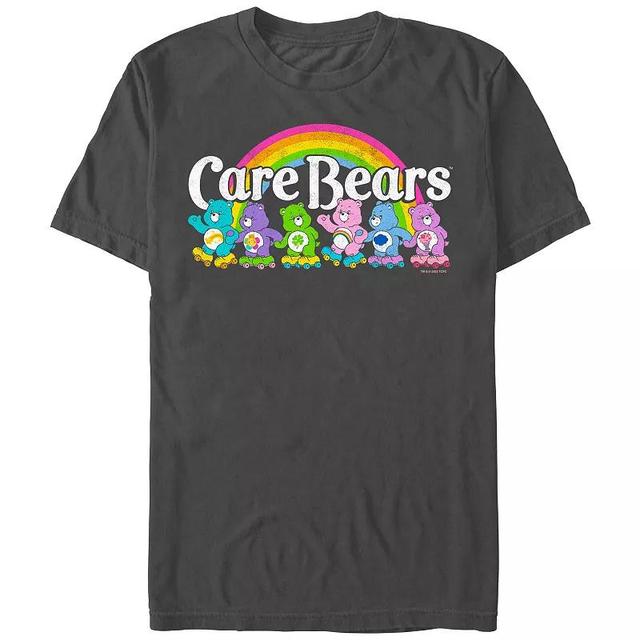 Mens Care Bears Roller Skating Graphic Tee Grey Product Image