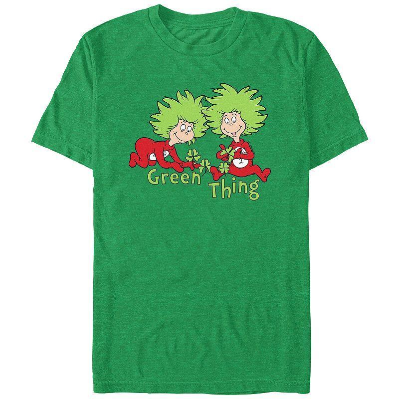 Mens Dr. Seuss Green Thing Graphic Tee Kelly Grey Product Image