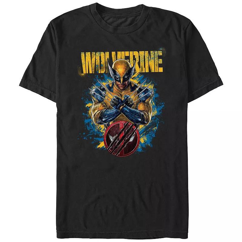 Mens Marvel Deadpool And Wolverine Paint Dump Poster Graphic Tee Product Image