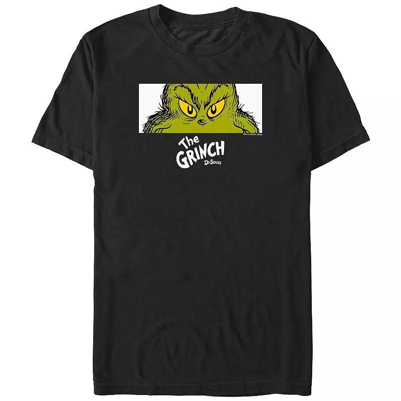 Big & Tall Dr. Seuss Grinch Naughty Eyes Graphic Tee, Mens Athletic Grey Product Image