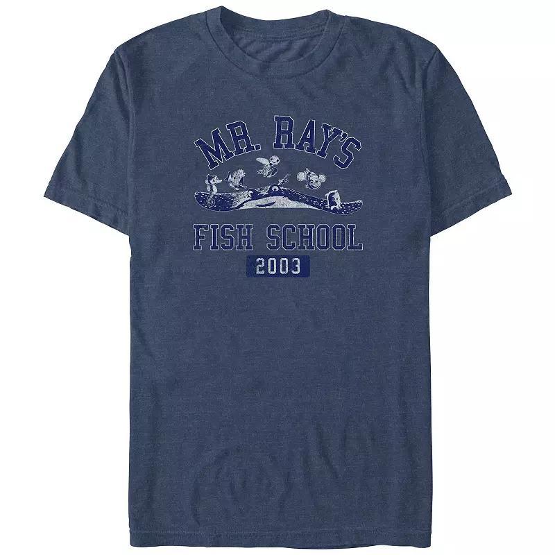 Disney / Pixars Finding Nemo Mr. Rays Fish School 2003 Big & Tall Graphic Tee, Mens Navy Grey Product Image