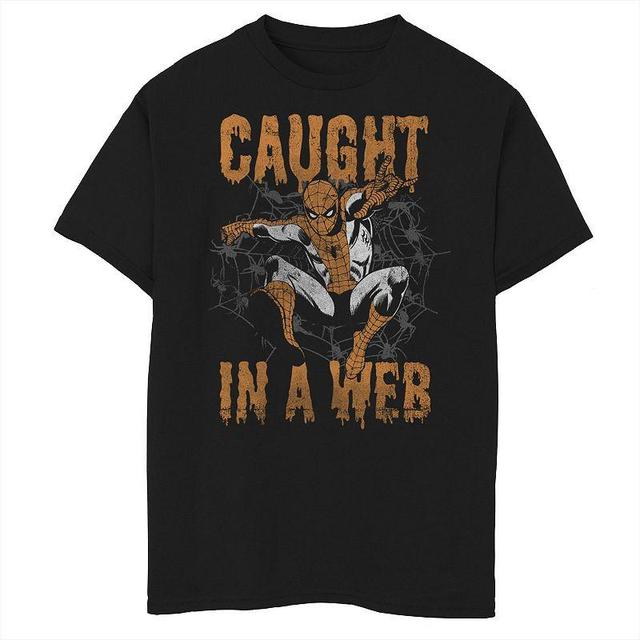 Boys 8-20 Marvel Spider-Man Caught In A Web Halloween Graphic Tee, Boys Product Image