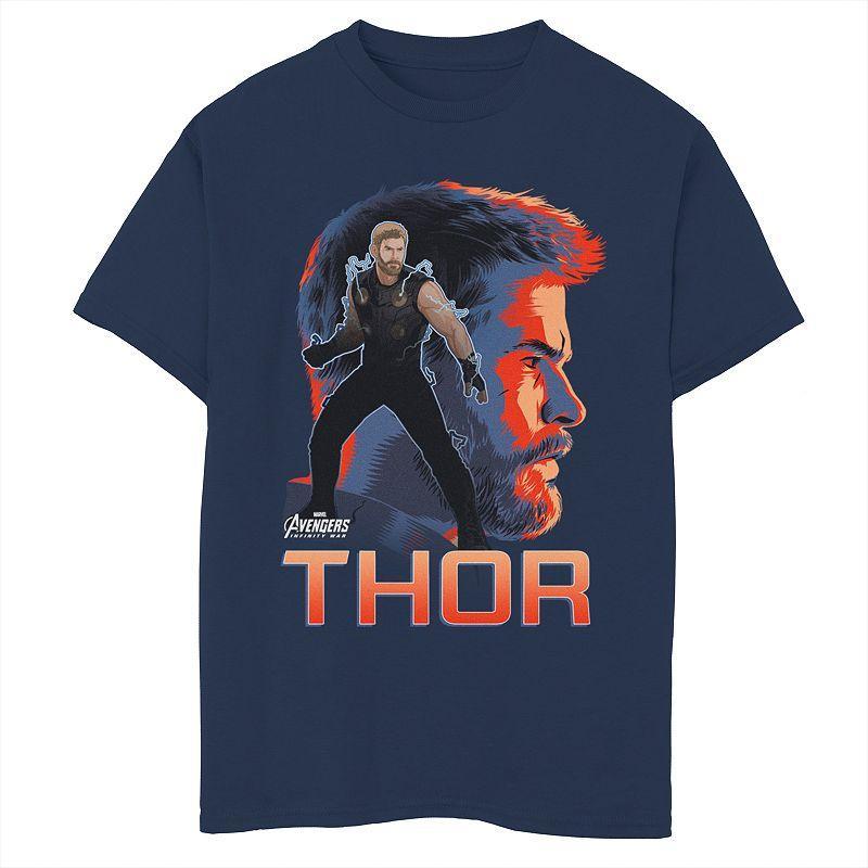 Mens Avengers Infinity War Thor Asgardian Tee Blue Product Image