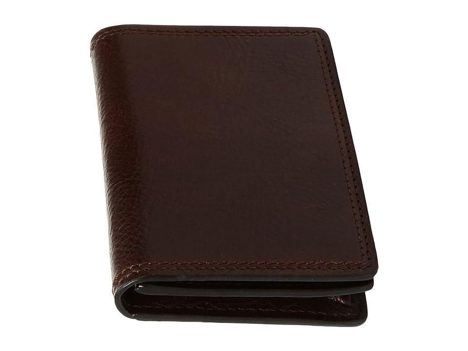 Bosca Dolce Collection - Full Gusset Two-Pocket Card Case w/ I.D. (Dark Brown) Credit card Wallet Product Image