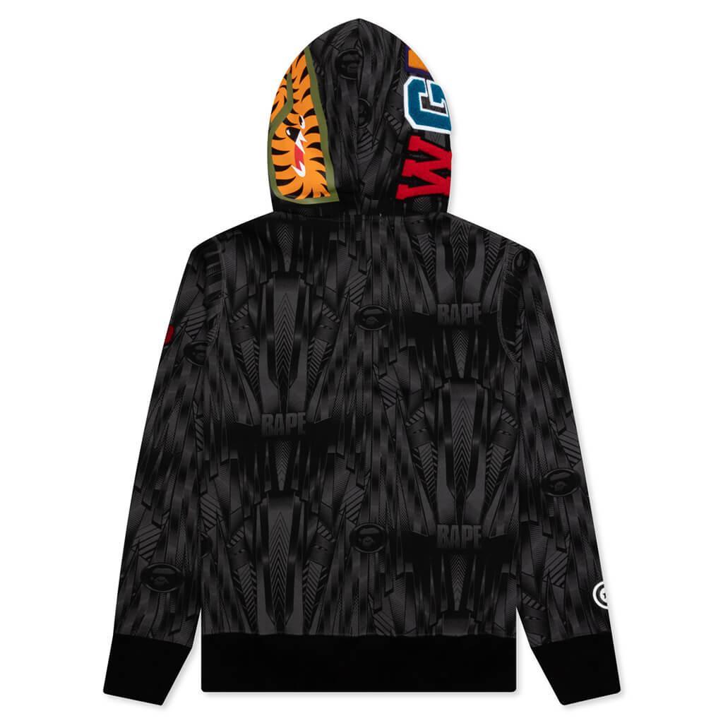 Bape Speed Racer Shark Full Zip Hoodie - Black Male Product Image