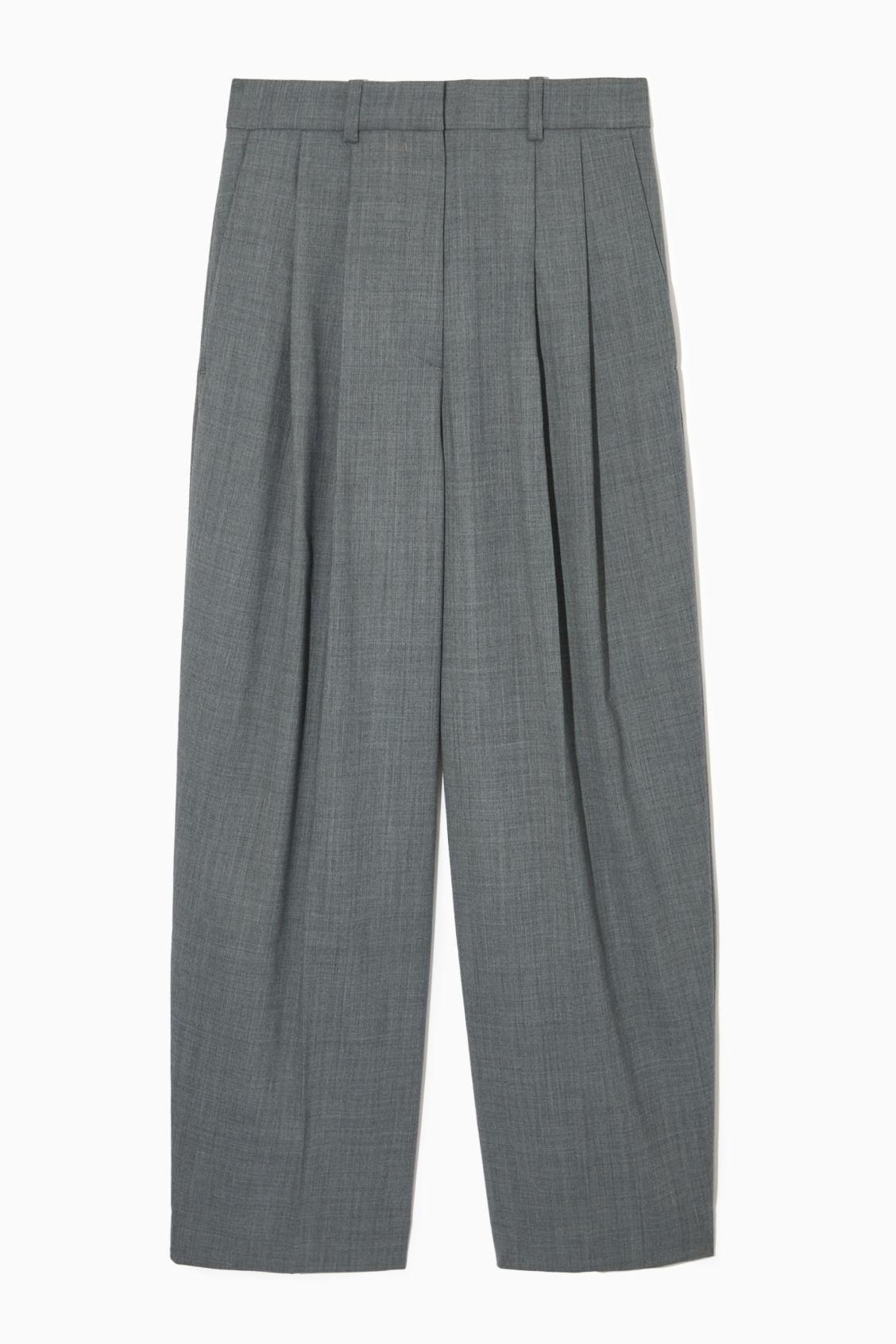 WIDE-LEG TAILORED WOOL-BLEND PANTS product image