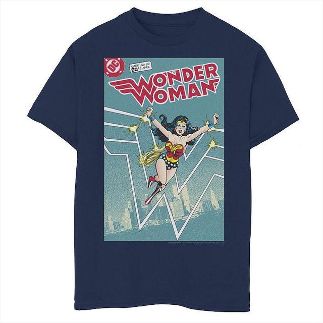 Boys 8-20 DC Comics Wonder Woman Retro Comic Cover Graphic Tee, Boys Blue Product Image