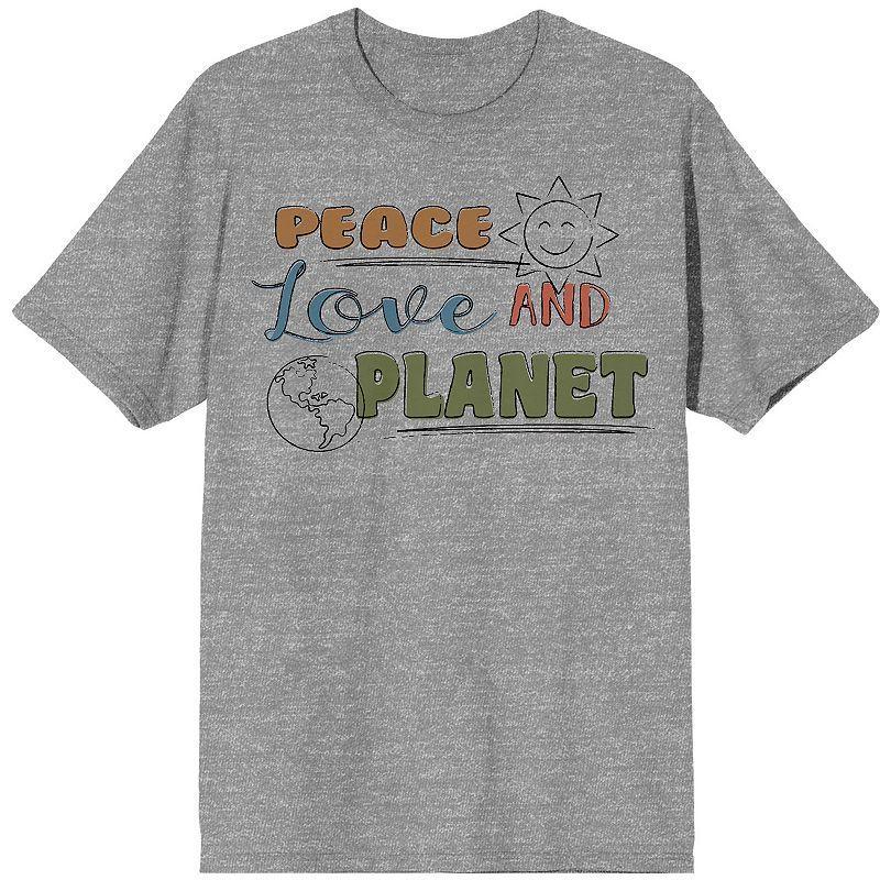 Mens Positive Vibes Peace Love Tee Product Image